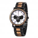 Top Men Watch Quartz Chronograph Personalized Timepiece Metal Wooden Strap P09 4