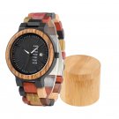Couple Watch Colorful Wooden Strap for Men Week Display Date Quartz 1