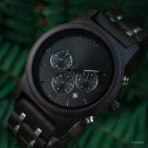 Men Watch Military Chronograph Wrist Metal Wooden Bracelet Luxury Custom B P19 1