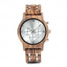 Men Watch Military Chronograph Wrist Metal Wooden Bracelet Luxury Custom B P19 2