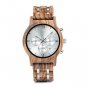 Men Watch Military Chronograph Wrist Metal Wooden Bracelet Luxury Custom B P19 2