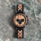 Fashion Wood Watches Men Luxury Buisness Quartz Chronograph Auto Date Custom