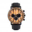 New Wooden Mens Retro Watch Auto Date Chronograph Luminous Hands Timepiece GP009 2