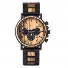 New Wooden Mens Retro Watch Auto Date Chronograph Luminous Hands Timepiece GP009 1