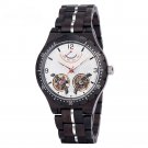 Mechanical Watch for Men Skeleton Tourbillon Automatic Black Wood GT018 2A