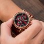 Luxury Brand Watch Men Gold Chronograph Custom Engrave Name DIY S18 5