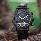 Luxury Gear Men Watches Mechanical black Genuine Wooden Customizable GT037 1A