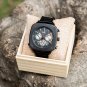 Mens Automatic Mechanical Watch Luxury Skeleton Wooden DualTime Customizable GT053 1
