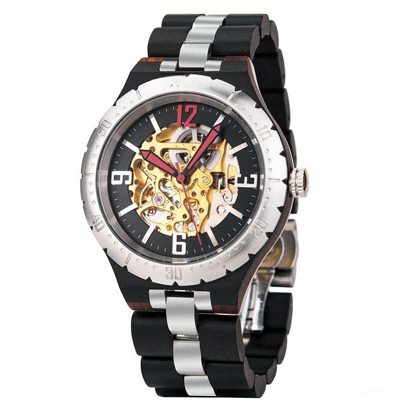 Top Brand Mens Automatic Mechanical Watch Wood High Quality Movement GS011 1A