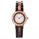 Couple Wood Watches Custom Gift to Women Delicate Timepieces Zebra Wood Strap