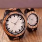 Couple Wood Watches Custom Gift to men Delicate Timepieces Zebra Wood Strap