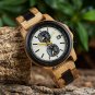 Wood Strap Watche Mens Luxury Vintage Quartz Wrist Bran GT159 2A Paper box