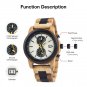 Wood Strap Watche Mens Luxury Vintage Quartz Wrist Bran GT159 2A Paper box