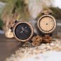 Multifunction Wood Watches for Men Auto Date Zebra Quartz with Adjustable Band GO026 2