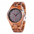 Luxury Witch Vintage Design and Genuine Leather Kand Men Wooden Zebra Watch GQ005 2A