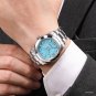 36MM New Men Mechanical Automatic Watch Sapphire Glass Blue 100M Waterproof