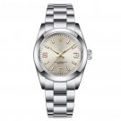 36MM New Men Mechanical Automatic Watch Sapphire Glass Champagne gold 100M Waterproof