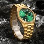 Men Mechanical Watches Light Green gold Automatic Watch Sapphire Glass 10Bar Movt 2023 New