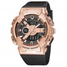 Digital Watch for Men Black Rose gold Waterproof Silicone Strap Stopwatch Shockproof Alarm