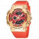 Digital Watch for Men Red Waterproof Silicone Strap Stopwatch Shockproof Alarm