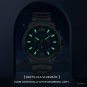 Business Luxury Watches Men Silver Blue Stainless Steel Waterproof Chronograph Quartz