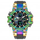 Sports Watches Men Multifunction Black Colorful Waterproof Alarm Quartz Digital Light