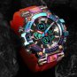 Sports Watches Men Multifunction Red Colorful Waterproof Alarm Quartz Digital Light