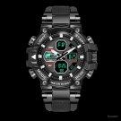 Sports Watches Men Multifunction Black Waterproof Alarm Quartz Digital Light
