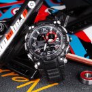 Digital Electronic Watch Black for Men Waterproof Dual Time Shock Resistant Alarm