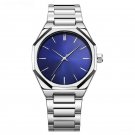 Fashion Mens Blue Watches Business Quartz Original Stainless Steel