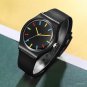 Colorful Mens black Watches Rubber Strap Fashion Sports Quartz Best Gifts Top Luxury