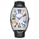 New Top Brand Mens Watches Black Silver White Luxury Male Date Business Leather Strap Quartz