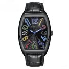 New Top Brand Mens Watches All Black Luxury Male Date Business Leather Strap Quartz