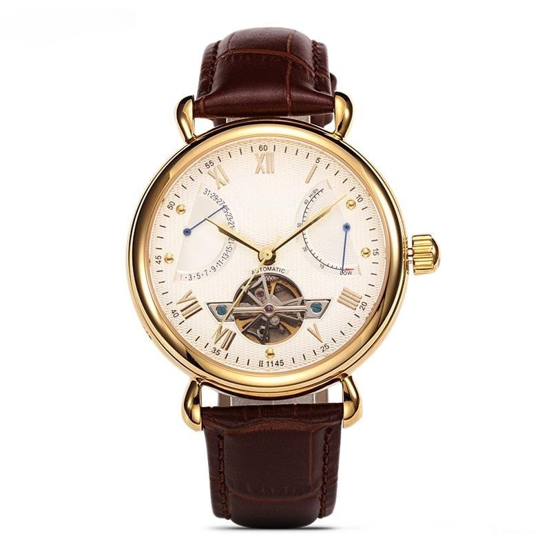 Automatic Mechanical Mens Watch Tourbillon Males Skeleton Quality 211145G02