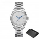 Design Luxury Automatic Silver Watch Men Waterproof Stainless Steel Mechanical