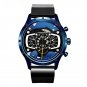 Car Race Silicone Mens Blue Watches Functiona Speed Racing Sports Chronograph