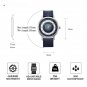 Fashion Mens Creative Waterproof Watches Male Luminous Quartz Blue leather band