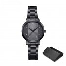 Elegant Brand Women black Watch Luxury Quartz Steel Lover