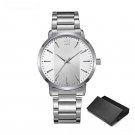 Elegant Brand Man silver Watch Luxury Quartz Steel Lover