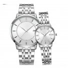 Couple silver Watches classics Calendar Waterproof Stainless Steel Men Women Couple silver Watches classics Calendar Waterproof Stainless Steel Men Women