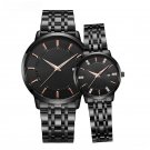 Couple black Watches classics Calendar Waterproof Stainless Steel Men Women Couple black Watches classics Calendar Waterproof Stainless Steel Men Women