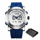 Digital Waterproof Watch Men Chronograph Blue Watchband Military Geneva Quartz