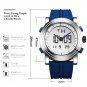 Digital Waterproof Watch Men Chronograph Blue Watchband Military Geneva Quartz