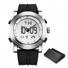 Digital Waterproof Watch Men Chronograph Black silver Watchband Geneva Quartz