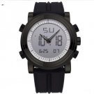 Waterproof whole black Watches Men Dual Display Analog Digital LED Multifunctional