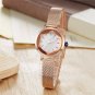 New Diamond Flower Cut Glass Waterproof gold Watch Women Stainless Steel Mesh Quartz