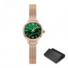 Elegant Women Watches 22m Dark green Dial Rose Gold Mesh Strap High End Sophistication