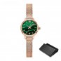 Elegant Women Watches 22m Dark green Dial Rose Gold Mesh Strap High End Sophistication