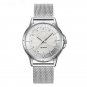 Luxury Elegant Women Watch Quartz 37mm Dial Classic Silver Diamond Stainless Steel