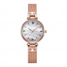 Luxury Women Watches Shell Dial Gold Stainless Steel Mesh Strap Japan Quartz Movement